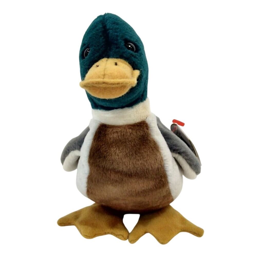Vintage 1997 Ty Beanie Baby Original Jake the Duck for Kids or Collectors